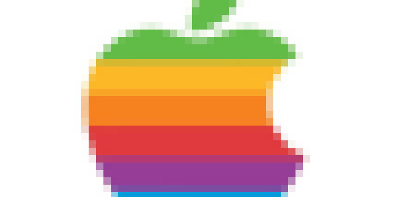 apple logo rainbow